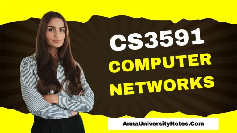 CS3591 Computer Networks Notes PDF Download